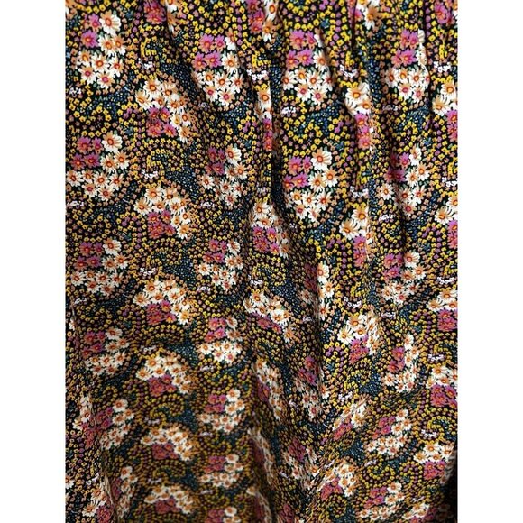 J.CREW Collection Ratti Prism Floral Print Cotton Skirt Sz XL Midi Lined Slit - Picture 15 of 16